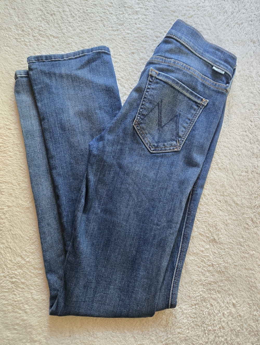 MOTHER The Rascal Slim Straight Jeans | Baby Drive South Wash | Size 25